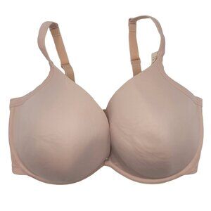 Cacique Convertible Bra Nude Size 42F Plunge Light Padding Sensual Underwire NWT